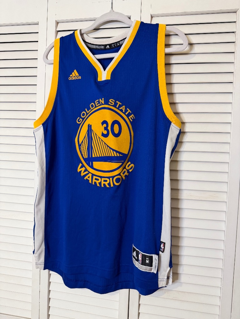 Official ADIDAS Golden State Warriors NBA Steph CURRY Jersey #30 Sz M Authentic